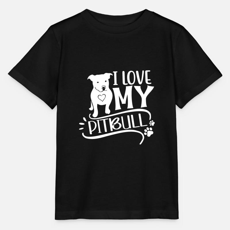 I love my pitbull - Stanley/Stella Kinder T-Shirt MINI CREATOR - Schwarz