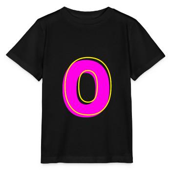 O - Dein Name - Dein Buchstabe - Stanley/Stella Kinder T-Shirt MINI CREATOR  - Schwarz - Vorne - Mikhail (115cm)