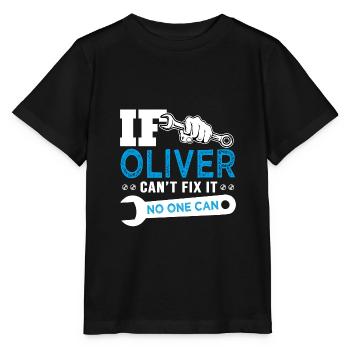 If Oliver can't fix it funny T shirt can't fix it - Stanley/Stella MINI CREATOR Kids’ T-Shirt - black - Front - Mikhail (115cm)