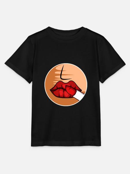 Rote Lippen Kosmetikerin Gift - Stanley/Stella Kinder T-Shirt MINI CREATOR - Schwarz