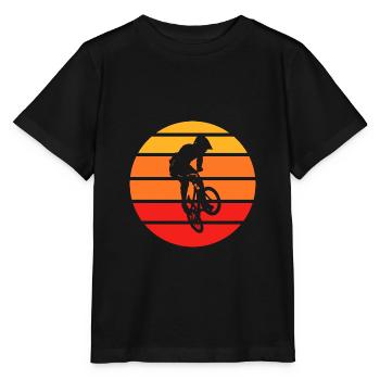 Retro Mountain Bike Racer Gift - Stanley/Stella MINI CREATOR Kids’ T-Shirt - black - Front - Mikhail (115cm)