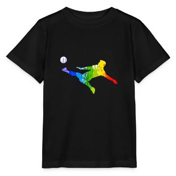 Footballeurs colorés - T-shirt bio MINI CREATOR Stanley/Stella Enfant - noir - Devant - Mikhail (115cm)