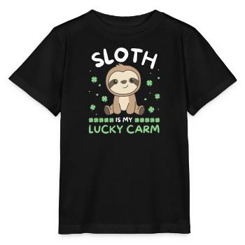Sloth is my lucky carm Clover St Patricks - Stanley/Stella MINI CREATOR Kids’ T-Shirt - black - Front - Mikhail (115cm)