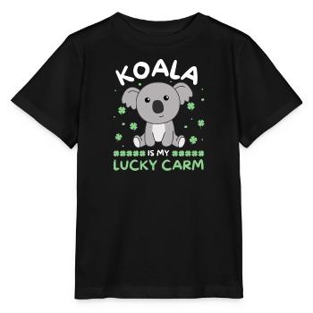 Koala is my lucky carm Clover St Patrick's Day - Stanley/Stella MINI CREATOR Kids’ T-Shirt - black - Front - Mikhail (115cm)