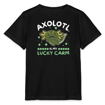 Axolotl is my lucky carm Kleeblatt St Patricks Day - Stanley/Stella MINI CREATOR Kids’ T-Shirt - black - Front - Mikhail (115cm)