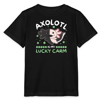 Axolotl is my lucky carm Kleeblatt St Patricks Day - Stanley/Stella MINI CREATOR Kids’ T-Shirt - black - Front - Mikhail (115cm)