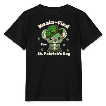 Koala-fied for st. patrick's day Kleeblatt - Stanley/Stella MINI CREATOR Kids’ T-Shirt - black - Front - Mikhail (115cm)
