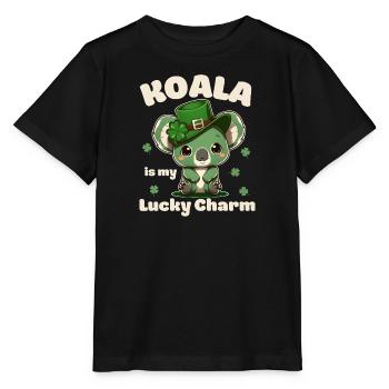 Koala is my lucky carm Clover St Patrick's Day - Stanley/Stella MINI CREATOR Kids’ T-Shirt - black - Front - Mikhail (115cm)