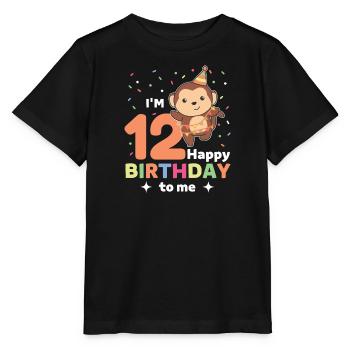 Singe pour les enfants de douze ans - T-shirt bio MINI CREATOR Stanley/Stella Enfant - noir - Devant - Mikhail (115cm)