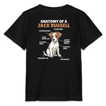 Hunde Erklärung Anatomy eines Jack Russell - Stanley/Stella Kinder T-Shirt MINI CREATOR  - Schwarz - Vorne - Mikhail (115cm)