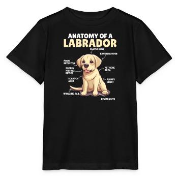 Dog explanation Anatomy of a Labrador - Stanley/Stella MINI CREATOR Kids’ T-Shirt - black - Front - Mikhail (115cm)