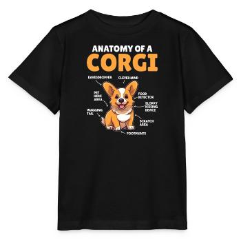 Dog explanation Anatomy of a Corgi - Stanley/Stella MINI CREATOR Kids’ T-Shirt - black - Front - Mikhail (115cm)