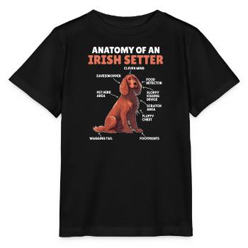 Hunde Erklärung Anatomy eines Irish Setter - Stanley/Stella Kinder T-Shirt MINI CREATOR  - Schwarz - Vorne - Mikhail (115cm)
