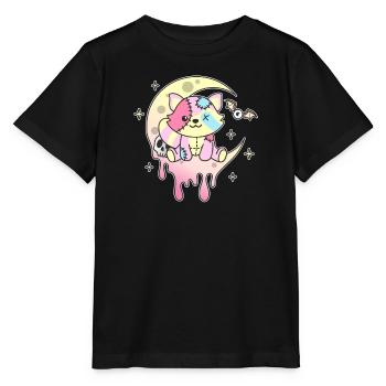 Kawaii Gothic Waschbär Pastellfarben Gothic - Stanley/Stella Kinder T-Shirt MINI CREATOR  - Schwarz - Vorne - Mikhail (115cm)