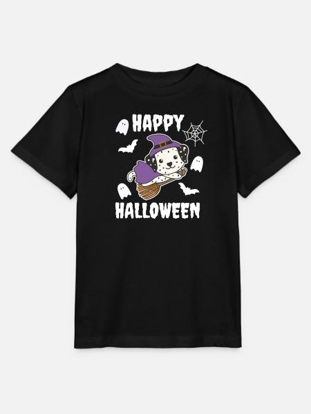 Dalmatiner Happy Halloween Hexe - Stanley/Stella Kinder T-Shirt MINI CREATOR  - Schwarz