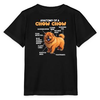 Hunde Erklärung Anatomy eines Chow Chow - Stanley/Stella Kinder T-Shirt MINI CREATOR  - Schwarz - Vorne - Mikhail (115cm)