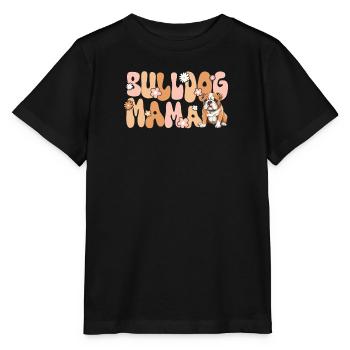 Bulldog Groovy Bulldog Mama - Stanley/Stella Kinder T-Shirt MINI CREATOR  - Schwarz - Vorne - Mikhail (115cm)