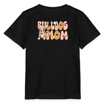 Bulldog Groovy Bulldog mom - Stanley/Stella Kinder T-Shirt MINI CREATOR  - Schwarz - Vorne - Mikhail (115cm)