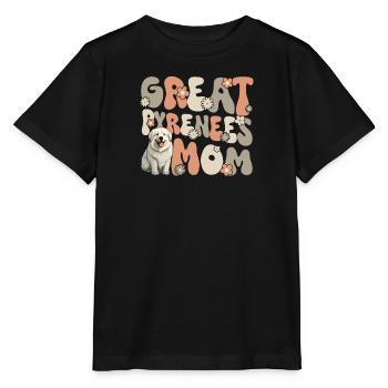 Chien de montagne des Pyrénées Groovy Great Pyrénées maman - T-shirt bio MINI CREATOR Stanley/Stella Enfant - noir - Devant - Mikhail (115cm)