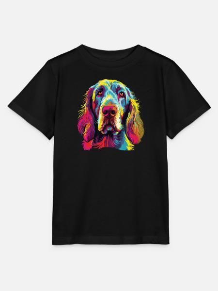 Watercolor Colorful Spinone Italiano - Stanley/Stella MINI CREATOR Kids’ T-Shirt - black