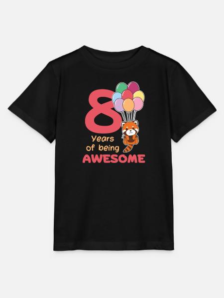 Roter Panda zum 8. Geburtstag Kinder acht Jahre - Stanley/Stella Kinder T-Shirt MINI CREATOR  - Schwarz