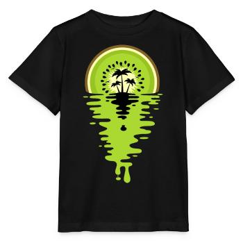 Sunset Kiwi Saft - Stanley/Stella Kinder T-Shirt MINI CREATOR  - Schwarz - Vorne - Mikhail (115cm)