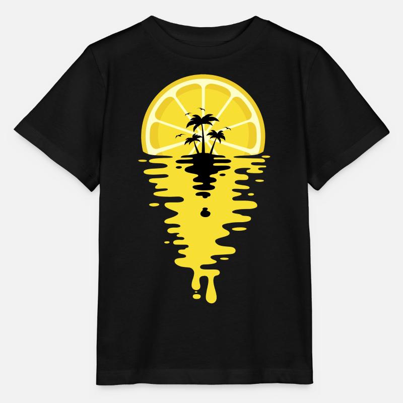 Sunset Lemon juice - Lemon Sunset - Stanley/Stella MINI CREATOR Kids’ T-Shirt - black