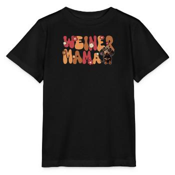 Dackel Groovy Weiner Mama - Stanley/Stella Kinder T-Shirt MINI CREATOR  - Schwarz - Vorne - Mikhail (115cm)