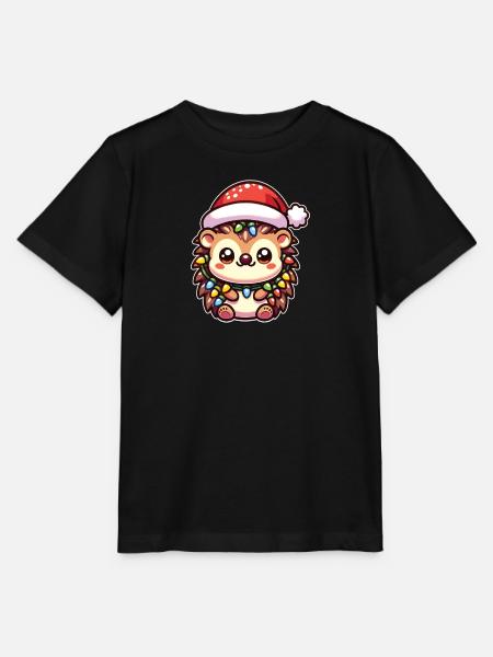 Weihnachtsmütze Weihnachten Lichterkette Igel - Stanley/Stella Kinder T-Shirt MINI CREATOR  - Schwarz