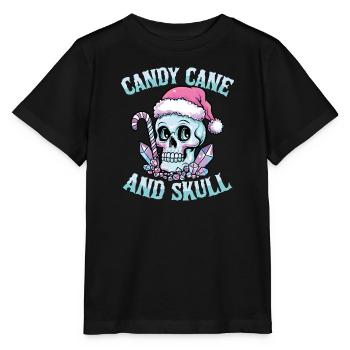 Canne De Bonbon Et Crâne Crâne Pastel Goth Crâne De Noël - T-shirt bio MINI CREATOR Stanley/Stella Enfant - noir - Devant - Mikhail (115cm)