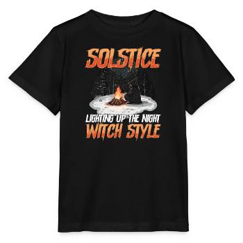 Le solstice illumine la nuit à la manière d’une sorcière - T-shirt bio MINI CREATOR Stanley/Stella Enfant - noir - Devant - Mikhail (115cm)