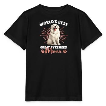 Bouvier des Pyrénées Grande Maman des Pyrénées - T-shirt bio MINI CREATOR Stanley/Stella Enfant - noir - Devant - Mikhail (115cm)