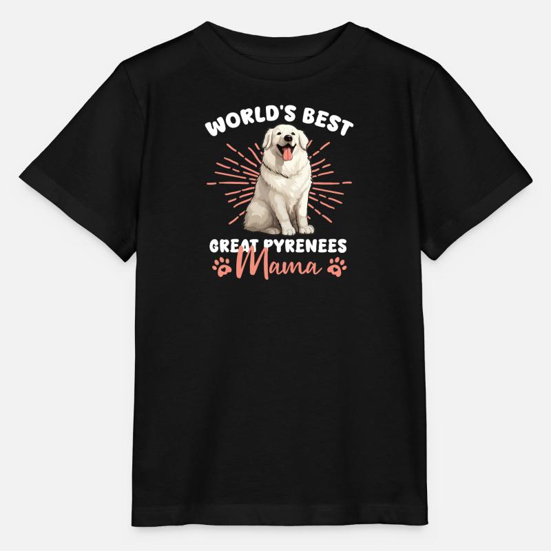 Bouvier des Pyrénées Grande Maman des Pyrénées - T-shirt bio MINI CREATOR Stanley/Stella Enfant - noir