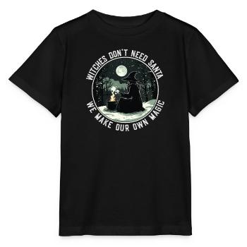 Les sorcières n’ont pas besoin de la magie du solstice des fêtes du Père Noël - T-shirt bio MINI CREATOR Stanley/Stella Enfant - noir - Devant - Mikhail (115cm)