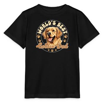 Golden Retriver Groovy Golden Dad - Stanley/Stella MINI CREATOR Kids’ T-Shirt - black - Front - Mikhail (115cm)