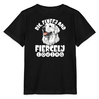 Bouvier des Pyrénées Great Pyrenees Big Fluffy - T-shirt bio MINI CREATOR Stanley/Stella Enfant - noir - Devant - Mikhail (115cm)