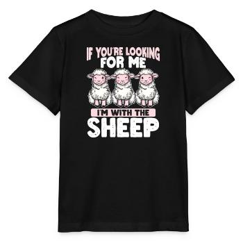 Wenn Du Mich Suchst, Bin Ich Bei Den Schafen - Stanley/Stella Kinder T-Shirt MINI CREATOR  - Schwarz - Vorne - Mikhail (115cm)