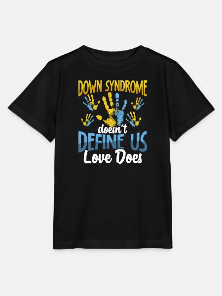 Het syndroom van Down definieert ons niet Het syndroom van Down - Stanley/Stella Kinder-T-shirt MINI CREATOR  - zwart