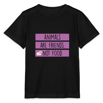 Les animaux sont amis - T-shirt bio MINI CREATOR Stanley/Stella Enfant - noir - Devant - Mikhail (115cm)