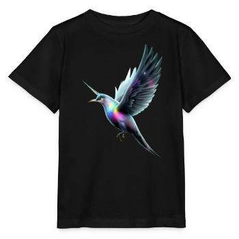 Einhorn Vogel - Stanley/Stella Kinder T-Shirt MINI CREATOR  - Schwarz - Vorne - Mikhail (115cm)