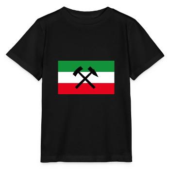 NRW Flagge Bergbau - Stanley/Stella Kinder T-Shirt MINI CREATOR  - Schwarz - Vorne - Mikhail (115cm)