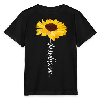 Gib niemals auf - Stanley/Stella Kinder T-Shirt MINI CREATOR  - Schwarz - Vorne - Mikhail (115cm)
