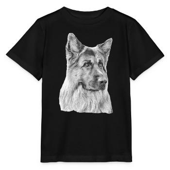 Berger allemand allemand de berger allemand - T-shirt bio MINI CREATOR Stanley/Stella Enfant - noir - Devant - Mikhail (115cm)