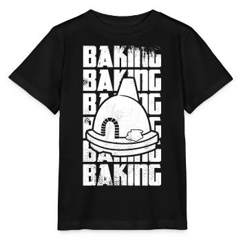 Pâtisserie amusante - T-shirt bio MINI CREATOR Stanley/Stella Enfant - noir - Devant - Mikhail (115cm)