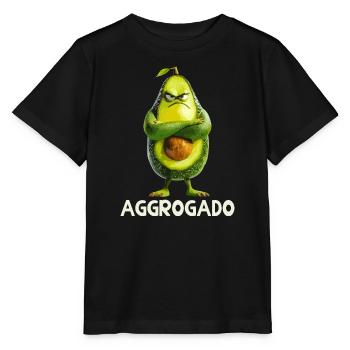 Avocado Aggrocado Vegan Essen Vegitarier - Stanley/Stella Kinder T-Shirt MINI CREATOR  - Schwarz - Vorne - Mikhail (115cm)