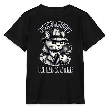 Résoudre des mystères, une sieste à la fois ! - T-shirt bio MINI CREATOR Stanley/Stella Enfant - noir - Devant - Mikhail (115cm)