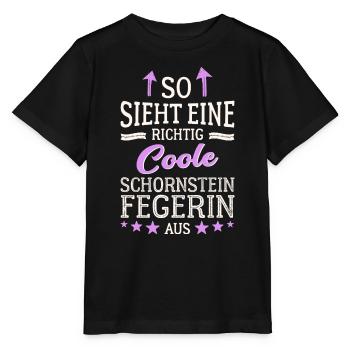 So sieht eine richtig coole Schornsteinfegerin aus - Stanley/Stella Kinder T-Shirt MINI CREATOR  - Schwarz - Vorne - Mikhail (115cm)