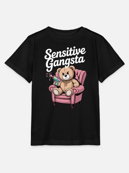 Sensitive Gangsta Teddy Edition - Stanley/Stella Kinder T-Shirt MINI CREATOR - Schwarz