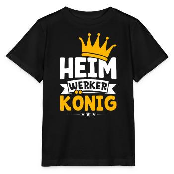 Roi de l’amélioration de l’habitat – Funny Craftsman Design - T-shirt bio MINI CREATOR Stanley/Stella Enfant - noir - Devant - Mikhail (115cm)