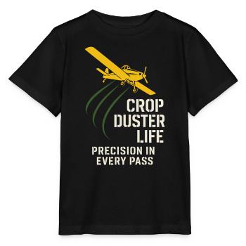 Cadeau de pilote d’agriculture de l’aviation rurale - T-shirt bio MINI CREATOR Stanley/Stella Enfant - noir - Devant - Mikhail (115cm)